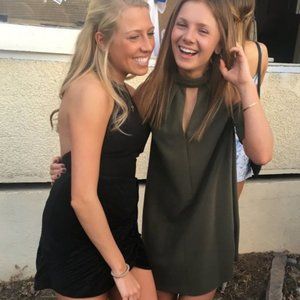 Topshop Olive Green Dress